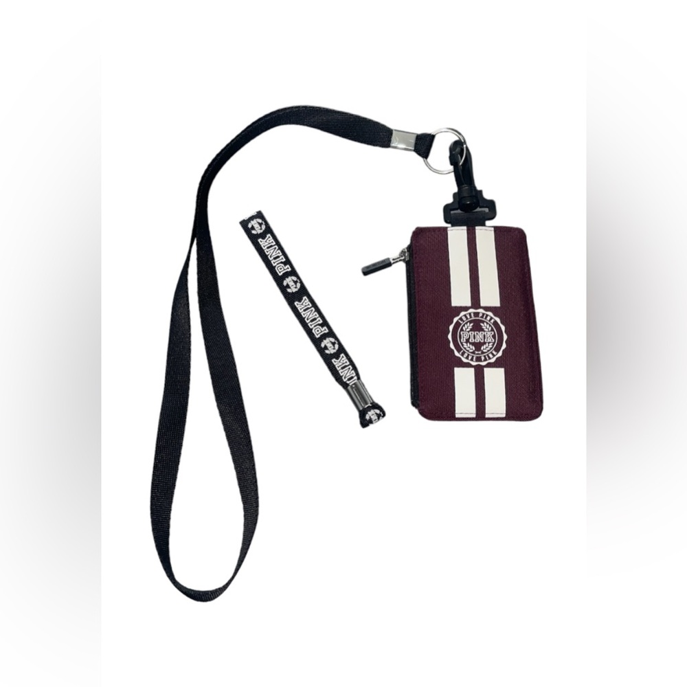 Victoria’s Secret Pink Maroon Lanyard Wristlet Wallet